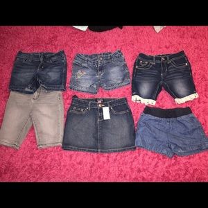 Girls Shorts/skirt lot/bundle of 6 in size 6